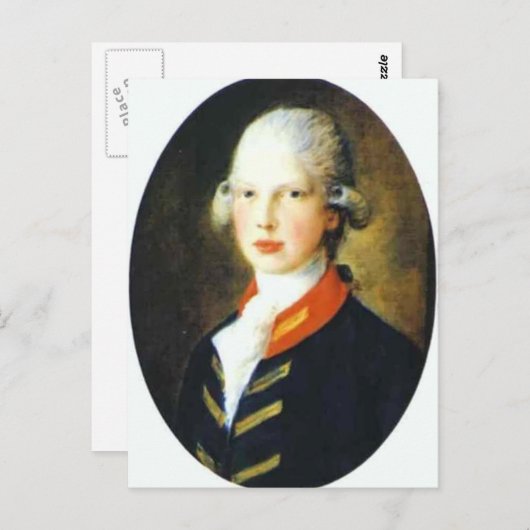 Thomas Gainsborough - Portrait von Prinz Edward Postkarte (Vorne/Hinten)