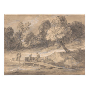 Thomas Gainsborough - Waldlandschaft mit Abbildung Fotodruck