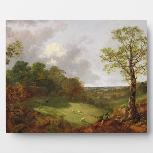 Thomas Gainsborough | Waldlandschaft mit einem Bau Fotoplatte (Vorderseite)