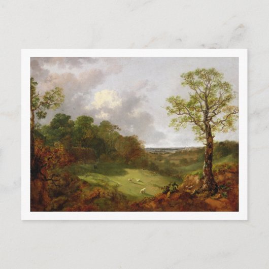 Thomas Gainsborough | Waldlandschaft mit einem Bau Postkarte (Vorderseite)