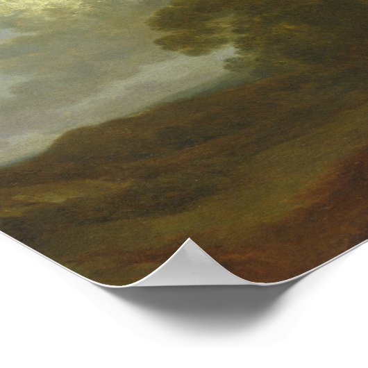 Thomas Gainsborough - Waldlandschaft mit einem Man Poster (Ecke)