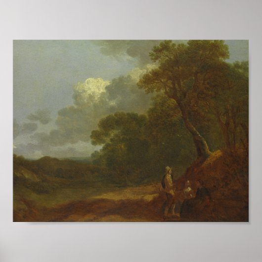 Thomas Gainsborough - Waldlandschaft mit einem Man Poster (Vorne)