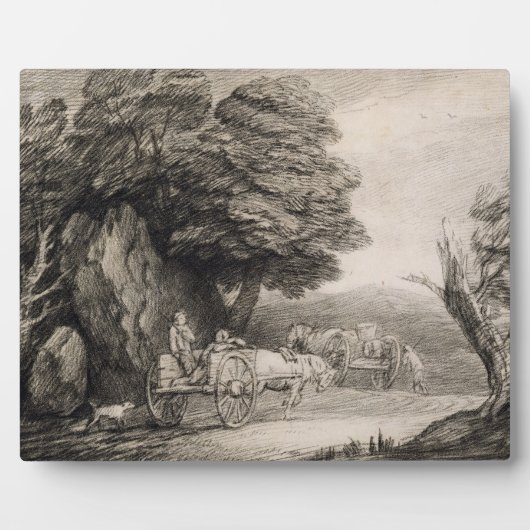 Thomas Gainsborough | Waldlandschaft mit Karren Fotoplatte (Vorderseite)