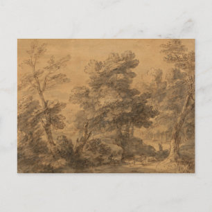 Thomas Gainsborough - Waldlandschaft Postkarte
