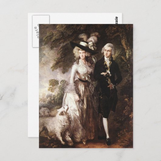 Thomas Gainsborough's Mr. and Mrs. William Hallett Postkarte (Vorne/Hinten)