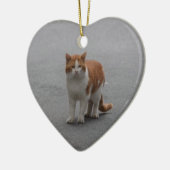Thomas Ginger und White Cat Keramikornament (Links)
