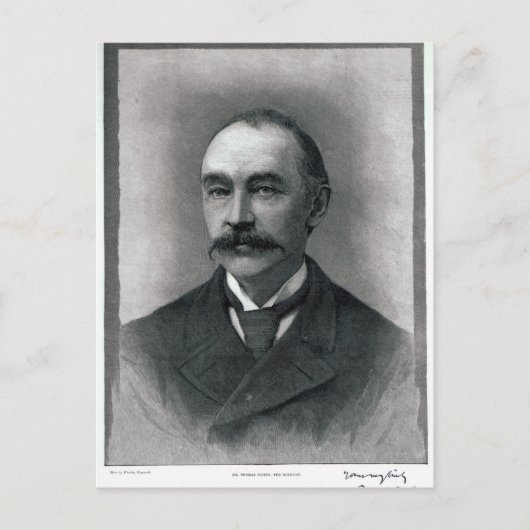 Thomas Hardy, 1892 Postkarte (Vorderseite)