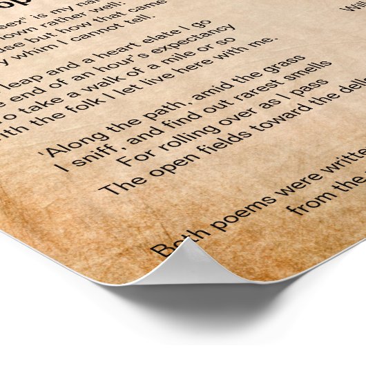 Thomas Hardy Geems von seinem geliebten Hund Poster (Ecke)