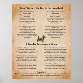 Thomas Hardy Geems von seinem geliebten Hund Poster