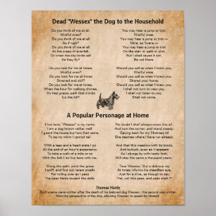 Thomas Hardy Geems von seinem geliebten Hund Poster