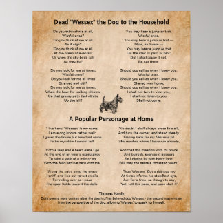 Thomas Hardy Geems von seinem geliebten Hund Poster