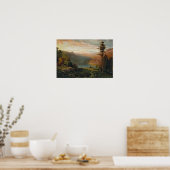 Thomas Hill - Indianer durch einen See in einem ma Poster (Küche)