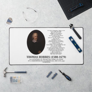 Thomas Hobbes Leviathan Man Solitary Politary Zita Schreibtischunterlage