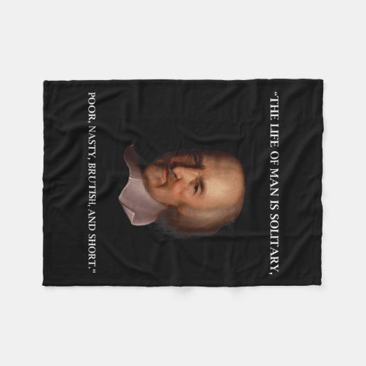 Thomas Hobbes Leviathan Philosopher Quotation T Sh Fleecedecke (Vorderseite (Horizontal))