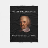 Thomas Hobbes Leviathan Philosopher Quotation T Sh Fleecedecke (Vorderseite)