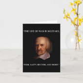 Thomas Hobbes Leviathan Philosopher Quotation T Sh Karte (Gelbe Blume)