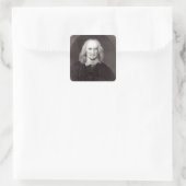 Thomas Hobbes von der 'Galerie der Portraits' Quadratischer Aufkleber (Tasche)