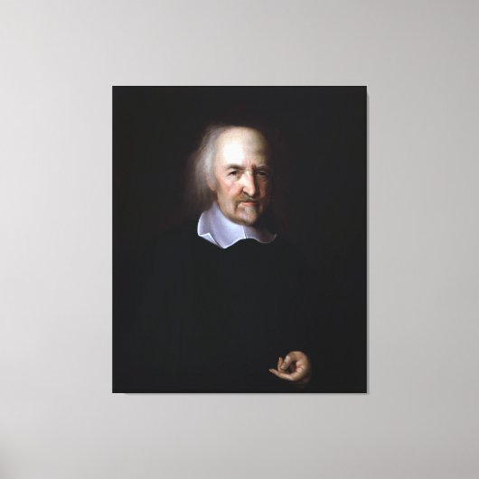 Thomas Hobbes von John Michael Wright Leinwanddruck (Vorderseite)