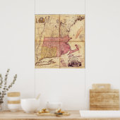 Thomas Jefferies Karte des Nordostens 1755 Poster (Küche)