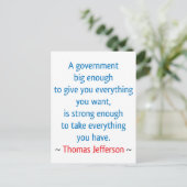Thomas Jefferson #1 Postkarte (Stehend Vorderseite)