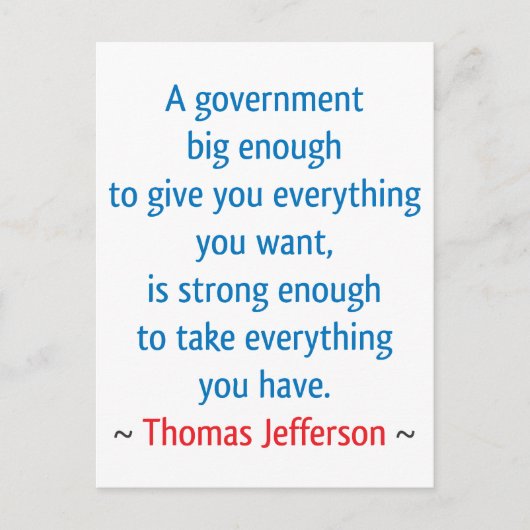Thomas Jefferson #1 Postkarte (Vorderseite)