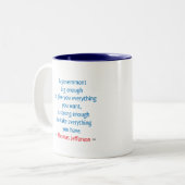 Thomas Jefferson #1 Zweifarbige Tasse (Vorderseite Links)