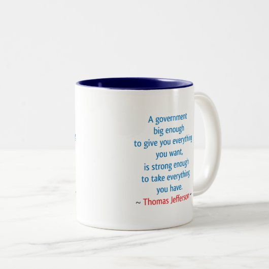 Thomas Jefferson #1 Zweifarbige Tasse (VorderseiteRechts)