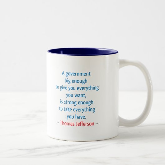 Thomas Jefferson #1 Zweifarbige Tasse (Rechts)