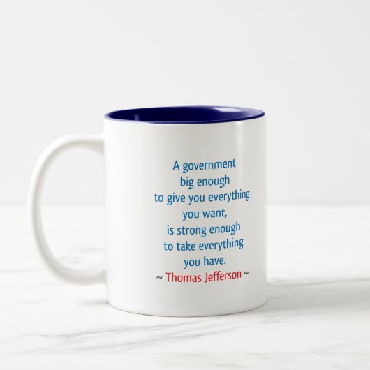 Thomas Jefferson #1 Zweifarbige Tasse (Links)