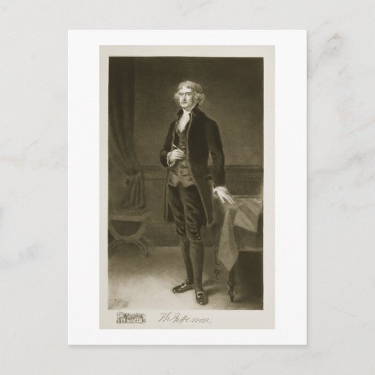 Thomas Jefferson, 3. Präsident der Vereinigten Sta Postkarte (Vorderseite)