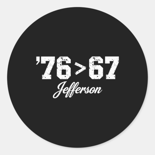Thomas Jefferson 76 67 Selbstverständlich Geschich Runder Aufkleber (Vorderseite)