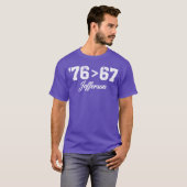 Thomas Jefferson 76 67 Selbstverständlich Geschich T-Shirt (Vorne ganz)