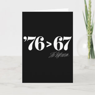 Thomas Jefferson 76 > 67 Selbstverständlich Minima Karte