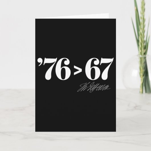 Thomas Jefferson 76 > 67 Selbstverständlich Minima Karte (Vorderseite)
