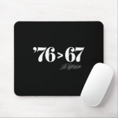 Thomas Jefferson 76 > 67 Self-evident Minimal M Mousepad (Mit Mouse)