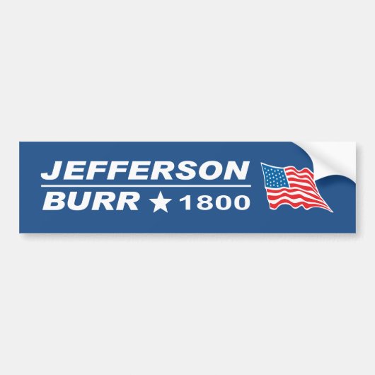 Thomas- Jefferson - Aaron-Gratwahl 1800 Autoaufkleber (Vorne)