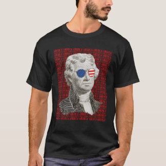 Thomas Jefferson America Patriotic USA Vintag 4. T-Shirt