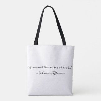 Thomas Jefferson auf Büchern Tasche