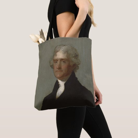 Thomas Jefferson auf Büchern Tasche (Von Nahem)