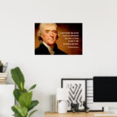 Thomas Jefferson auf einem Poster gegen große Regi (Heimbüro)