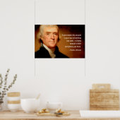 Thomas Jefferson auf einem Poster gegen große Regi (Küche)