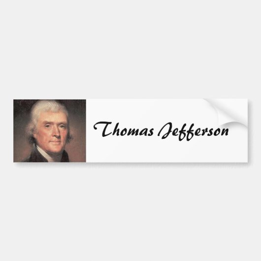 Thomas Jefferson Autoaufkleber (Vorne)