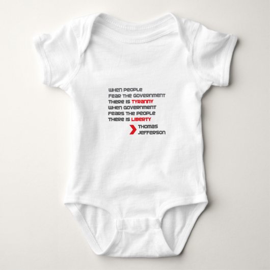 THOMAS JEFFERSON BABY STRAMPLER (Vorderseite)