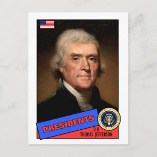 Thomas Jefferson Baseball Card Postkarte