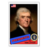 Thomas Jefferson Baseball Card Tischnummer (Vorderseite)
