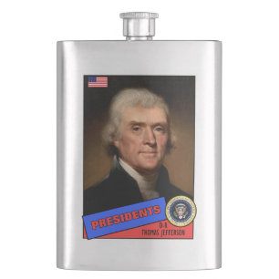 Thomas-Jefferson-Baseballkarte Flachmann