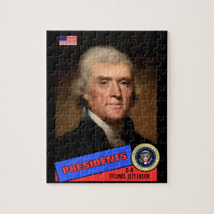 Thomas-Jefferson-Baseballkarte Puzzle