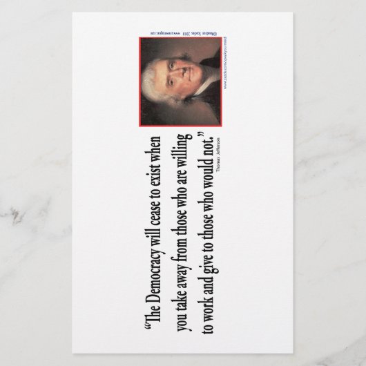 Thomas Jefferson Briefpapier (Vorderseite)