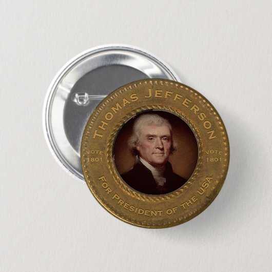 Thomas Jefferson Campaign Button (Vorne & Hinten)