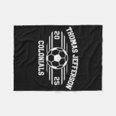 Thomas Jefferson Colonials Fußball Ll 2025 Fleecedecke (Vorderseite (Horizontal))